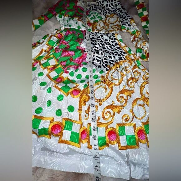 Stunning Don Elliot Vintage 80s Dress Baroque Design - Picture 8 of 16